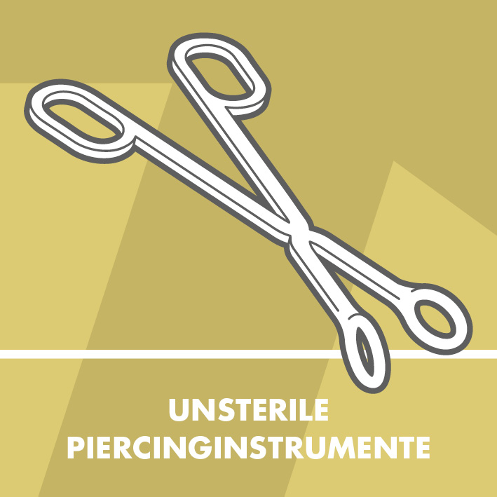 Unsterile Piercinginstrumente