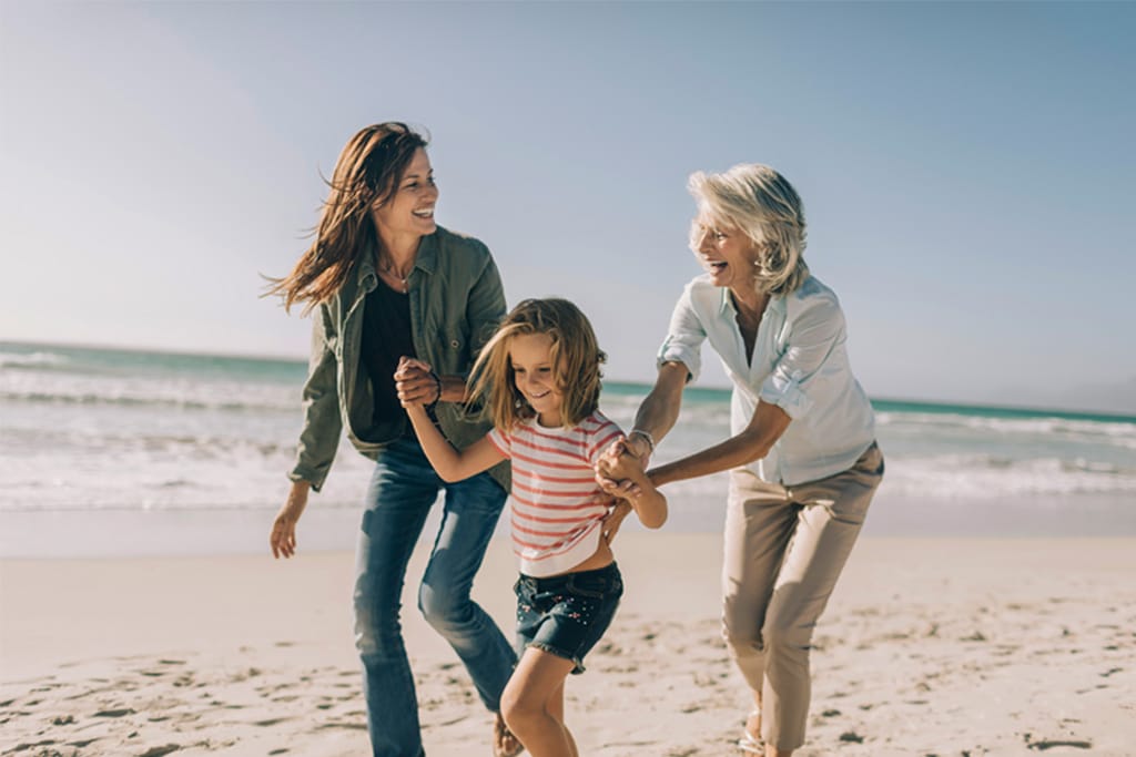 Familie am Strand