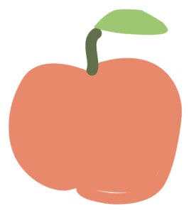 Illustration von einem Apfel