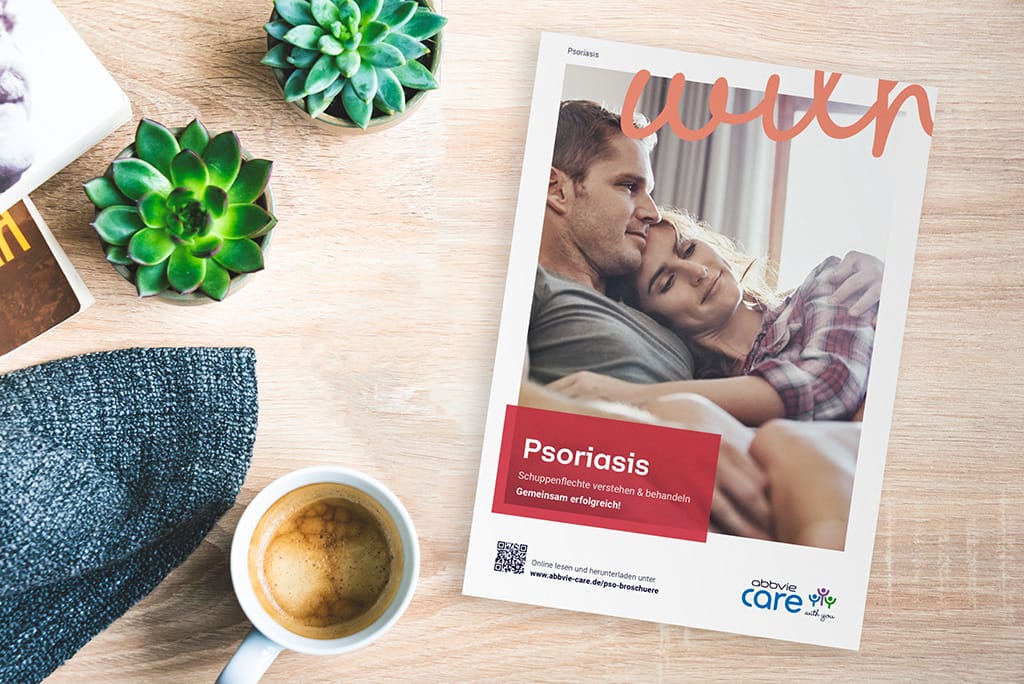 Cover der neuen AbbVie Care Psoriasis-Broschüre